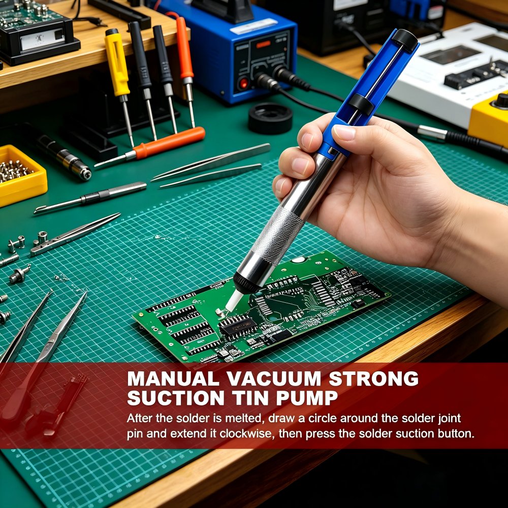 1PC Portable  Aluminum Desolde - Desoldering Pump Solder บทวิจารณ์และราคา