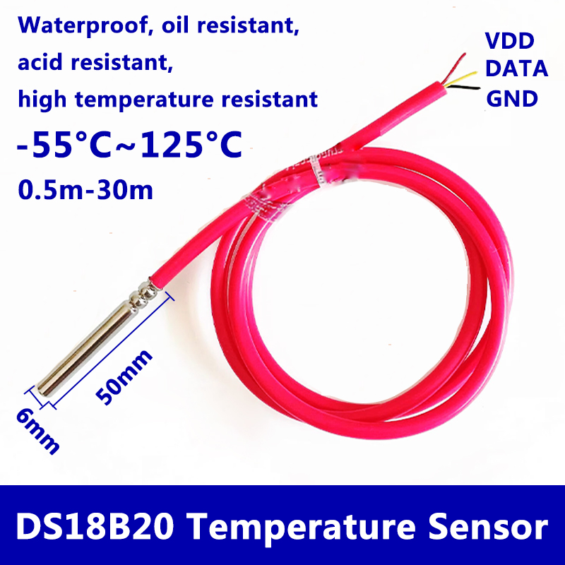 DS18B20 Waterproof Digital Tem - Ds18B20 Temperature Sensor บทวิจารณ์และราคา